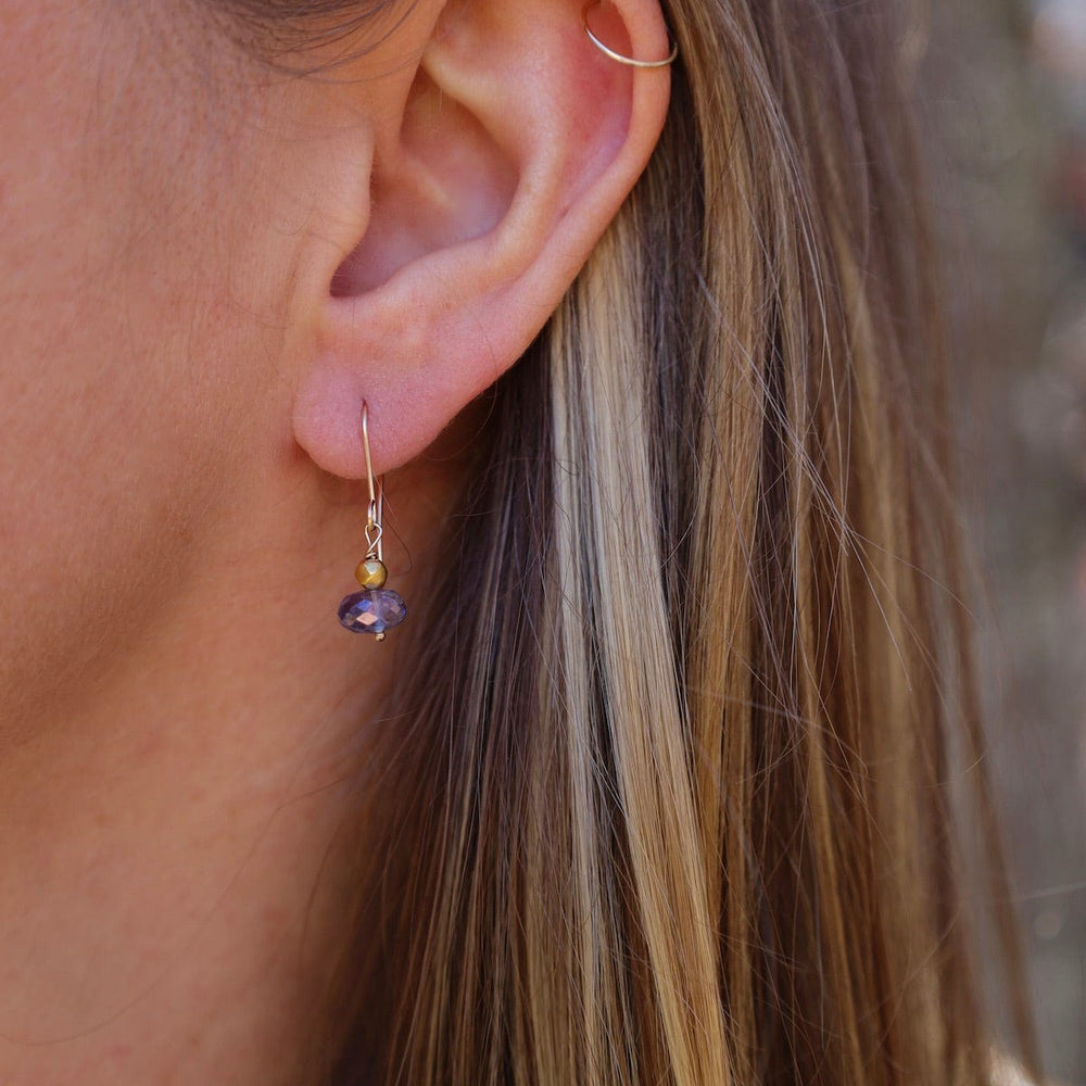 EAR-GF Mystic Quartz & Gold Vermeil Bead Drop Earring