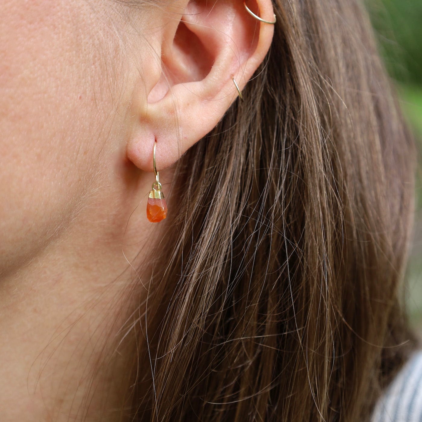 EAR-GF Natural Carnelian Earring