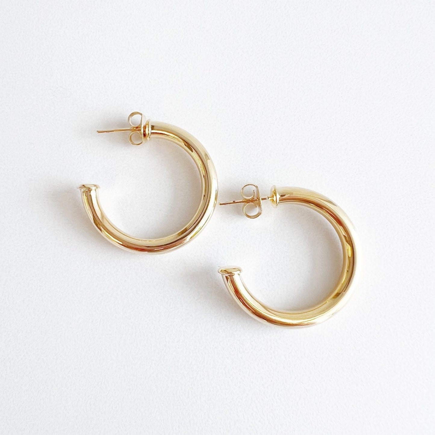 EAR-GF Nova Tube Hoops Earrings Gold Filled - med