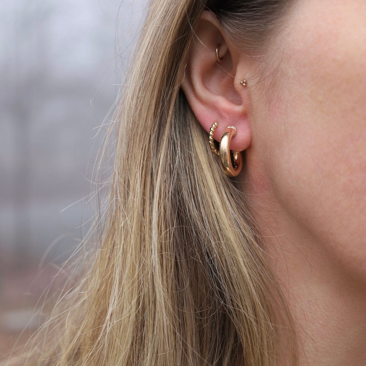 EAR-GF Nova Tube Hoops Earrings Gold Filled - Small