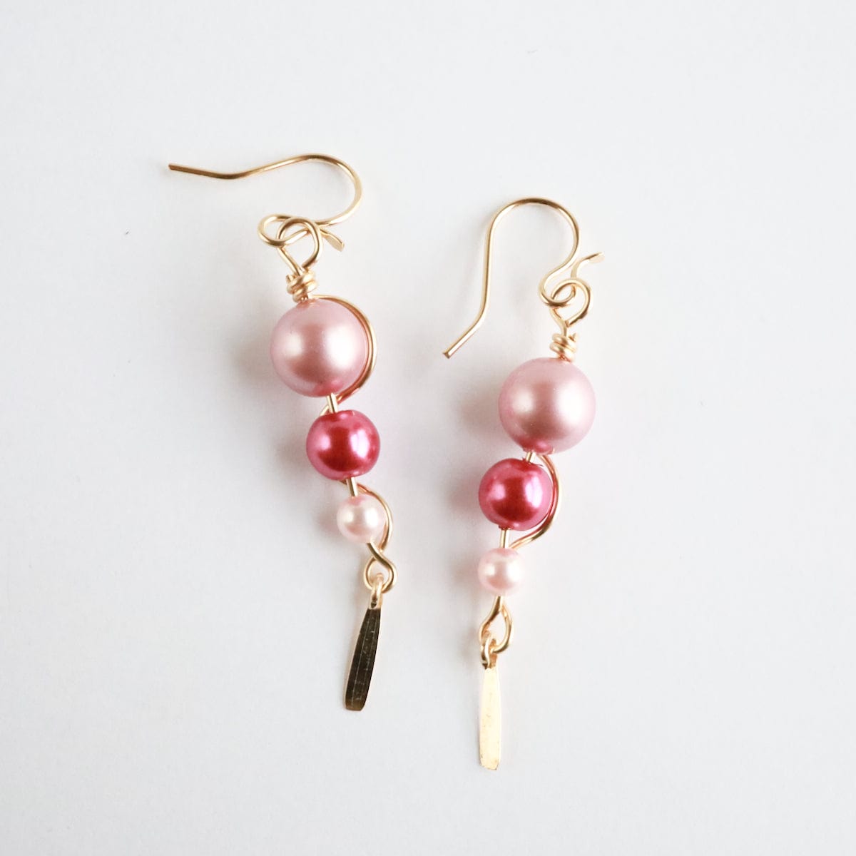 EAR-GF One Long Climb Rose Pearl Earring - Gold Filled