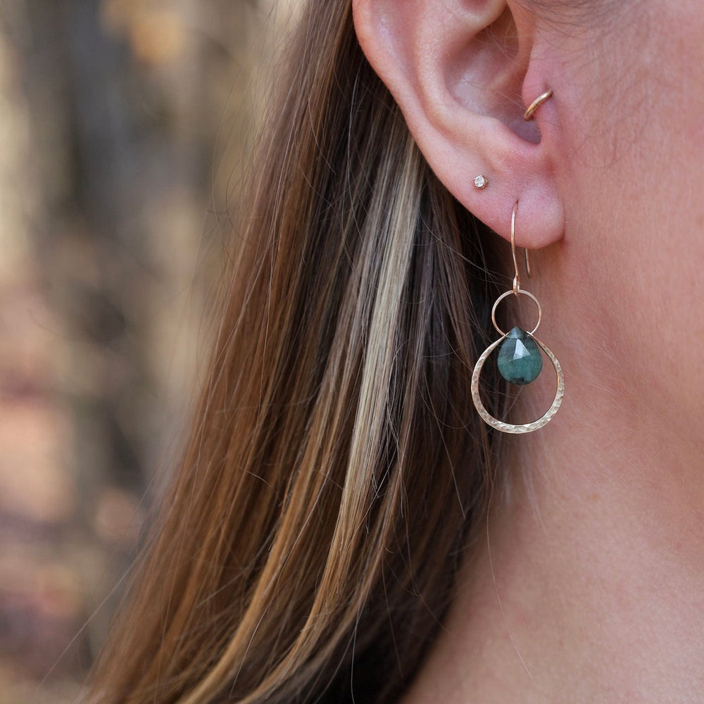 EAR-GF Ophelia Earrings with Emerald