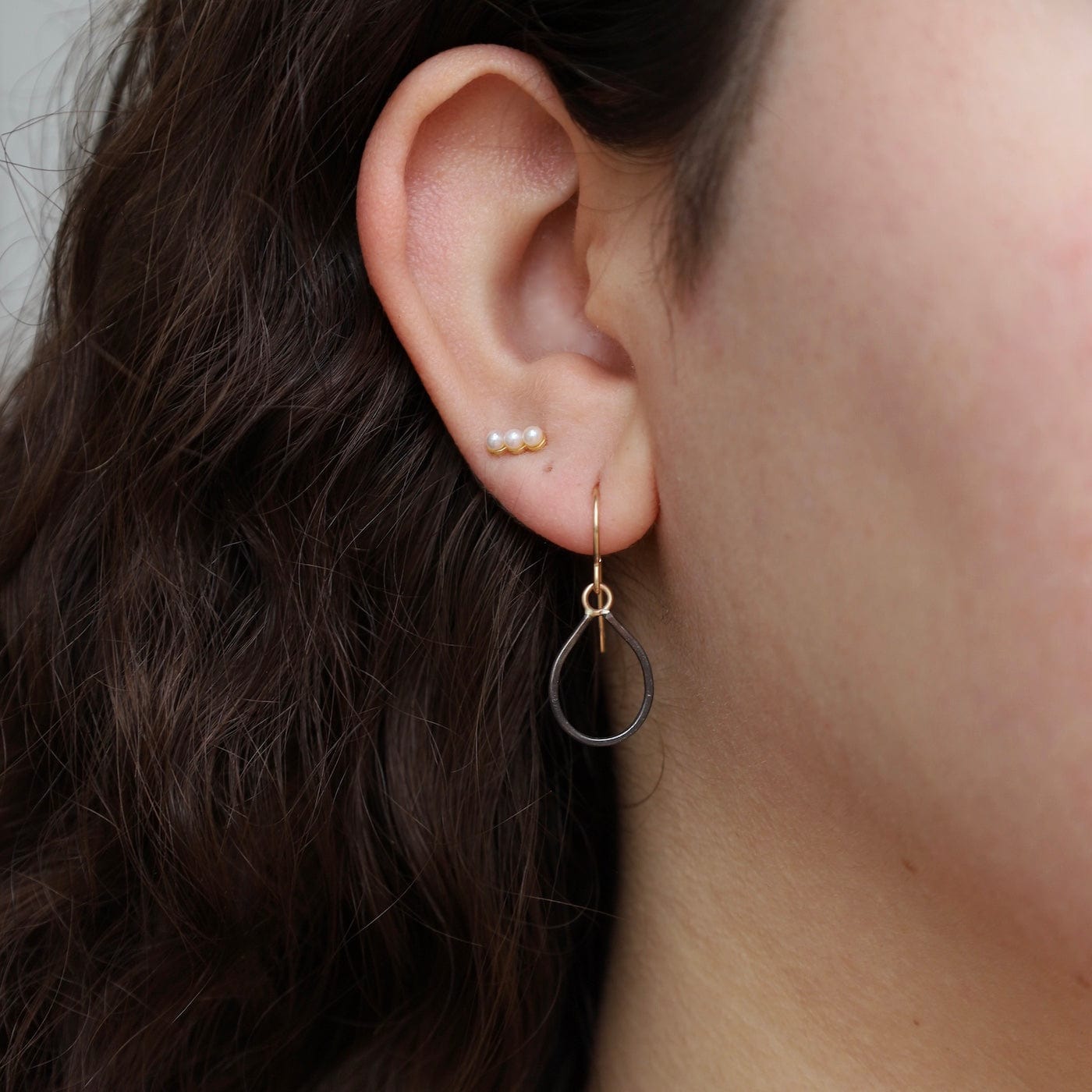 EAR-GF Oxidized Silver Teardrop Earring