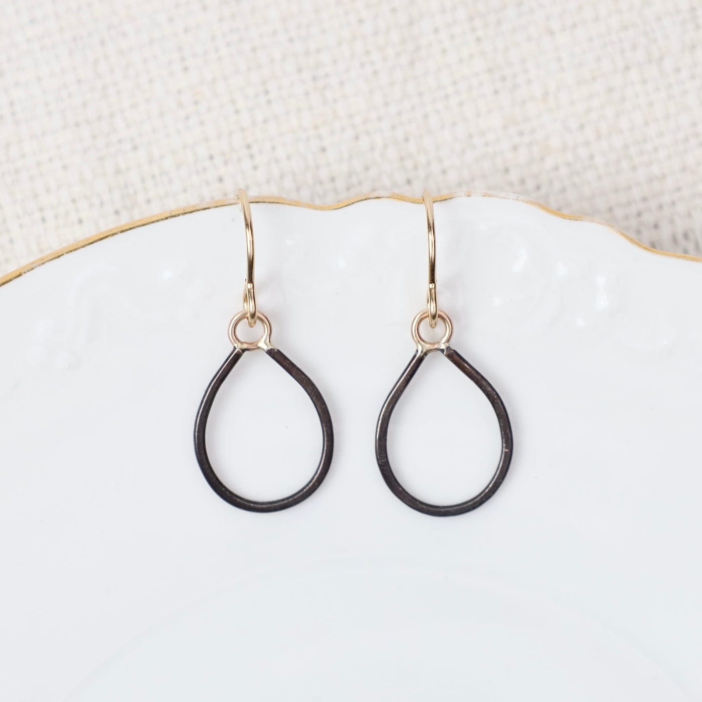 EAR-GF Oxidized Silver Teardrop Earring