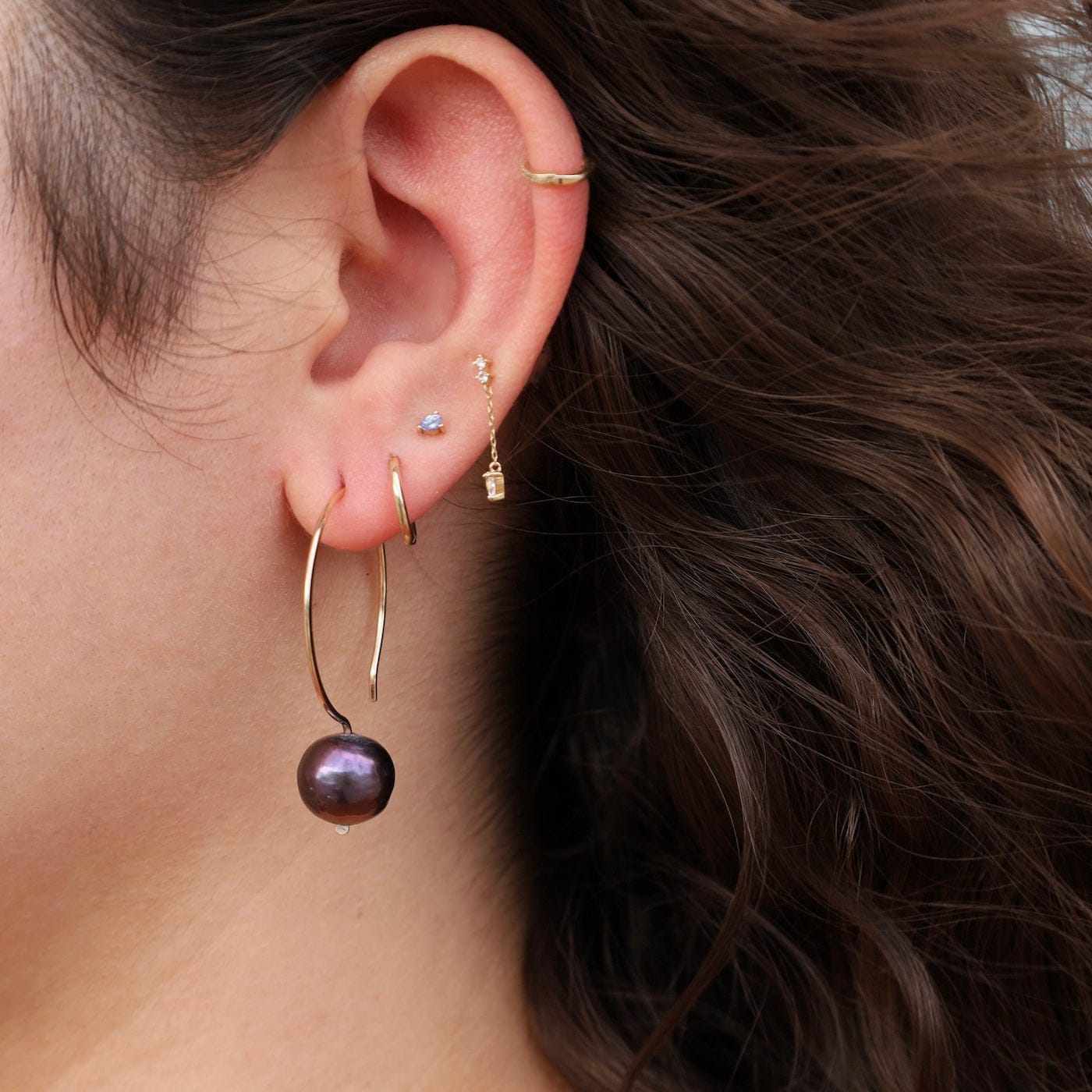 EAR-GF Peacock Pearl Cleo Earrings