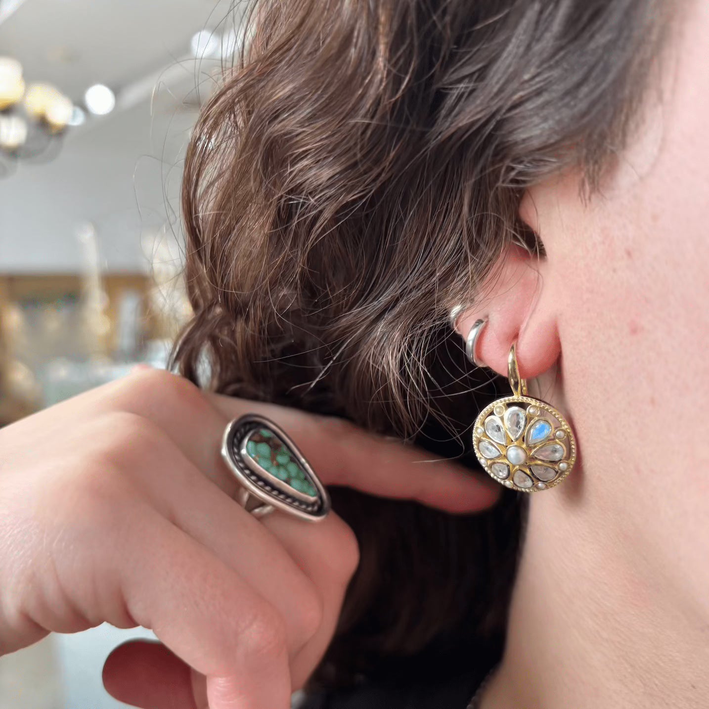 EAR-GF Pearl & Moonstone Venice Earrings