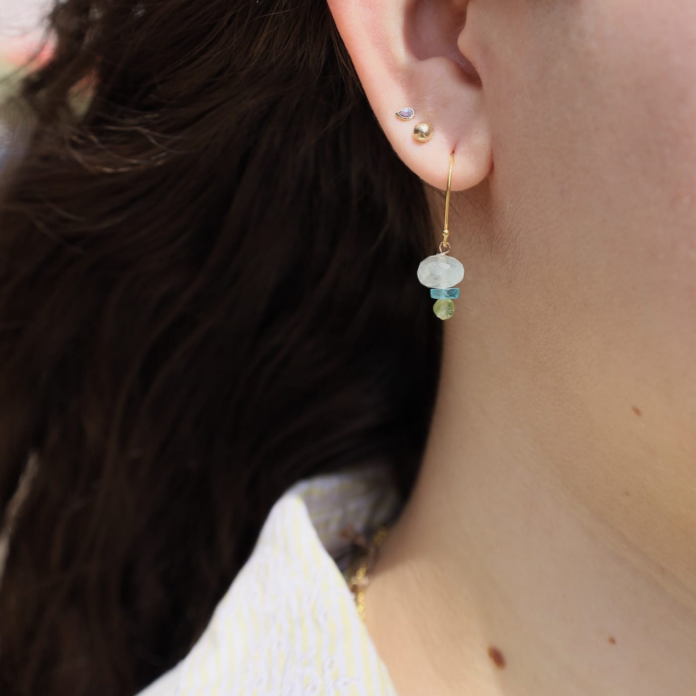 EAR-GF Peridot, Apatite & Prehnite Earrings
