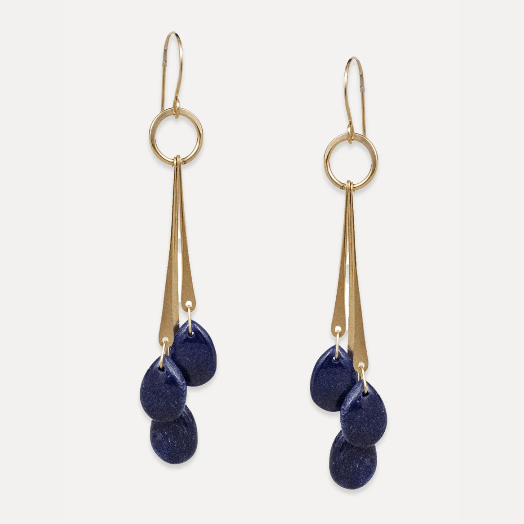 EAR-GF Revere Earrings with Blue Sapphire