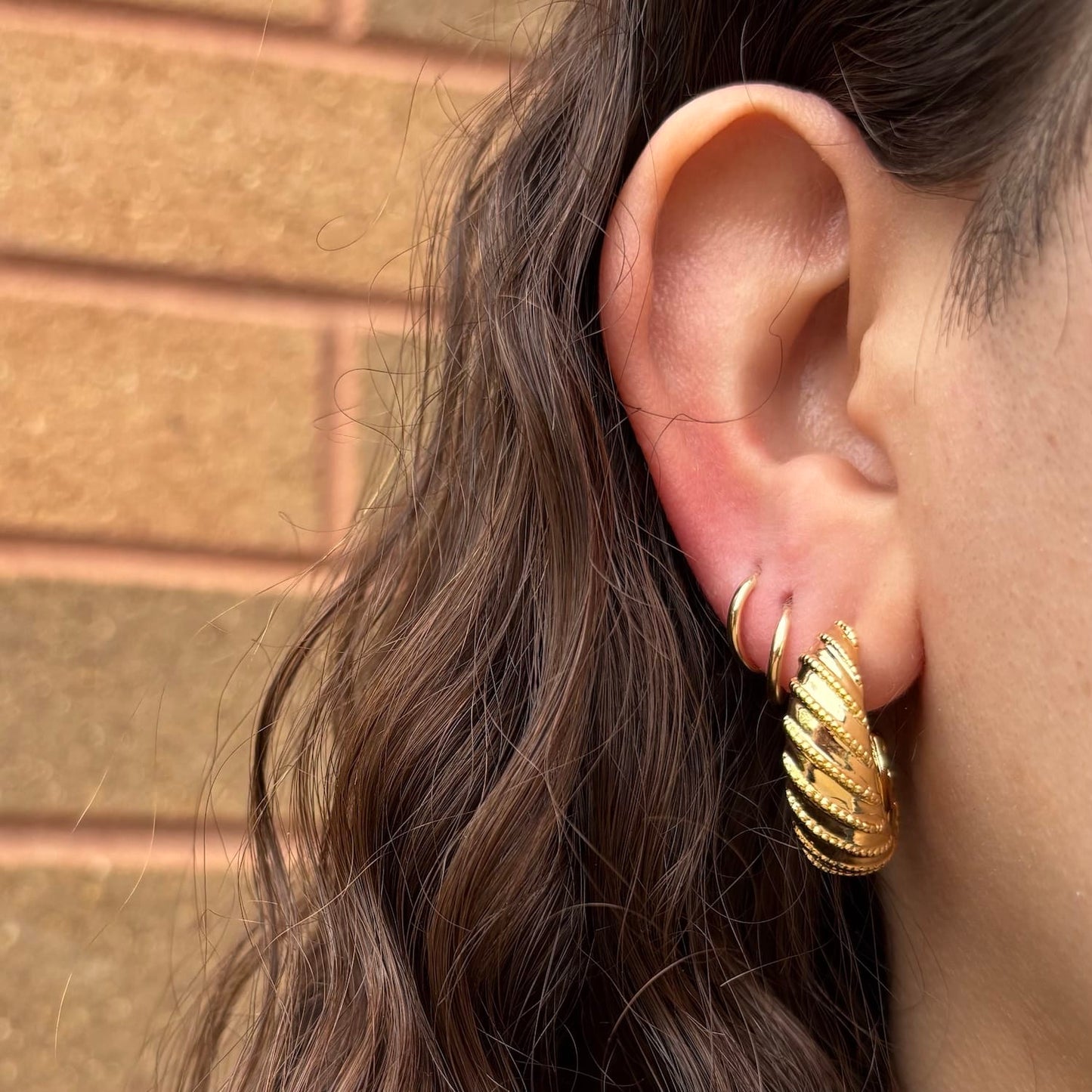 EAR-GF Ryan Croissant Gold Filled Hoop Earrings