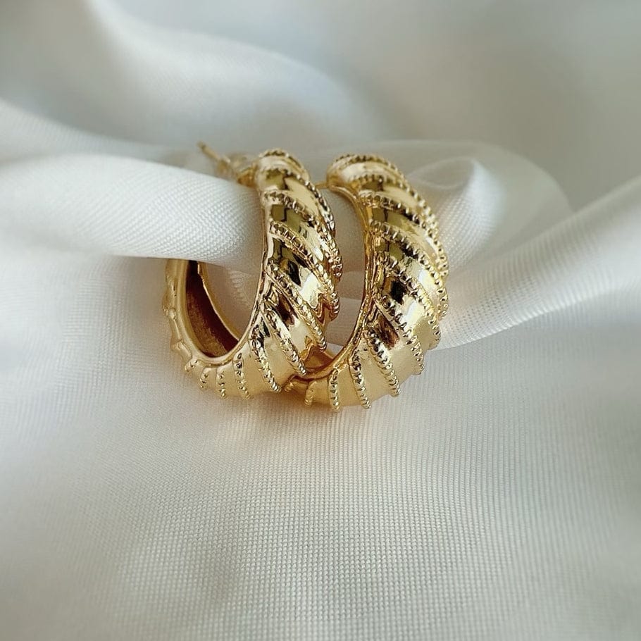 EAR-GF Ryan Croissant Hoops Earrings Gold Filled