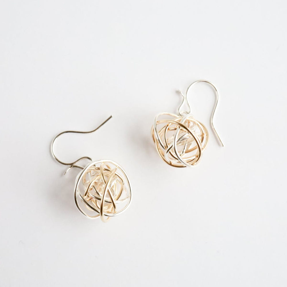 
                  
                    EAR-GF Scribble Wire Ball Drop Earring - Two Tone
                  
                