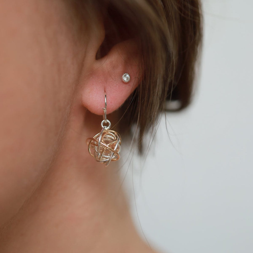 
                  
                    EAR-GF Scribble Wire Ball Drop Earring - Two Tone
                  
                