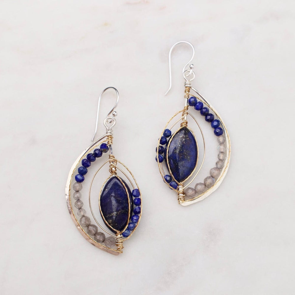 
                  
                    EAR-GF Silver & Gold Filled Lapis Half Moon Madness Earrings
                  
                