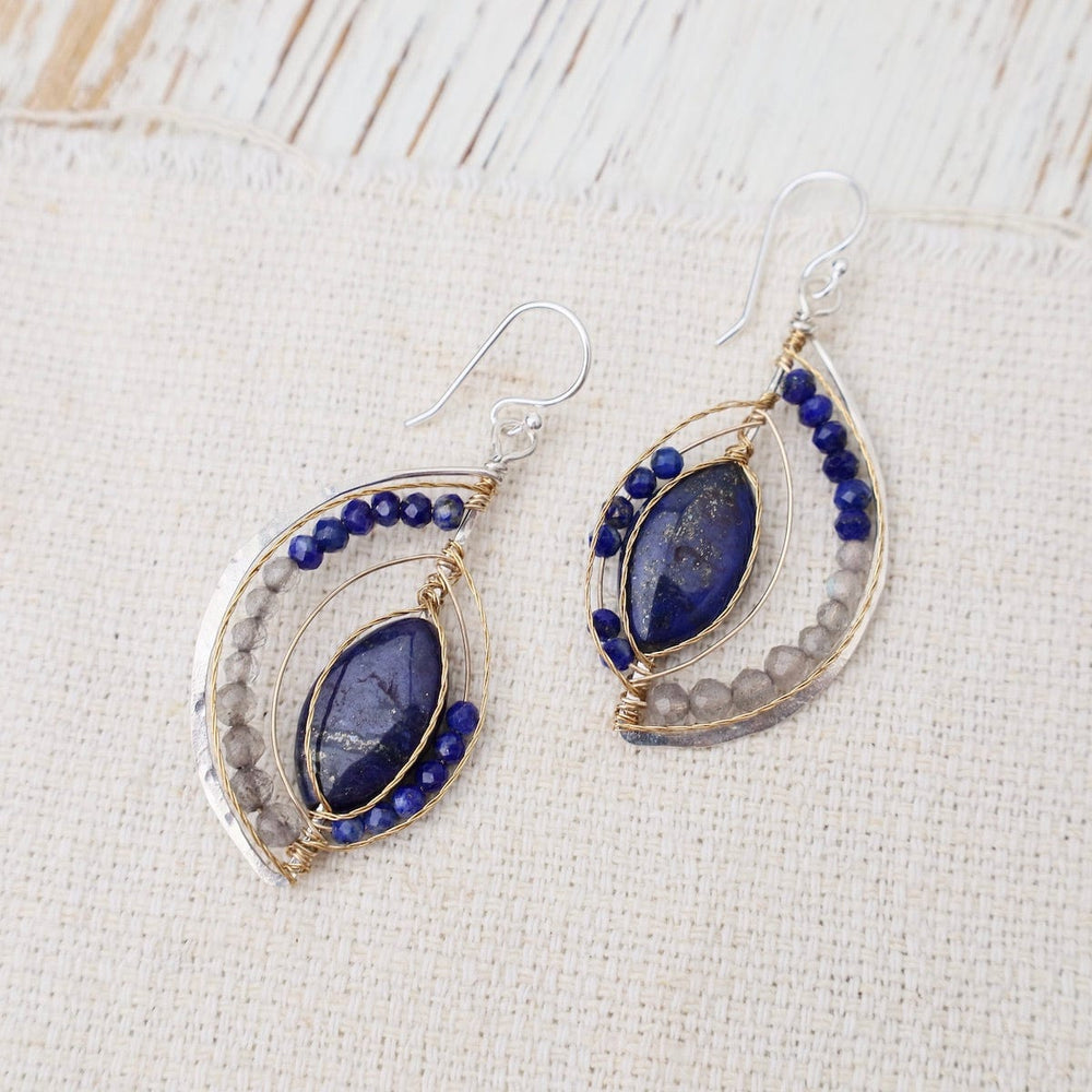 
                  
                    EAR-GF Silver & Gold Filled Lapis Half Moon Madness Earrings
                  
                