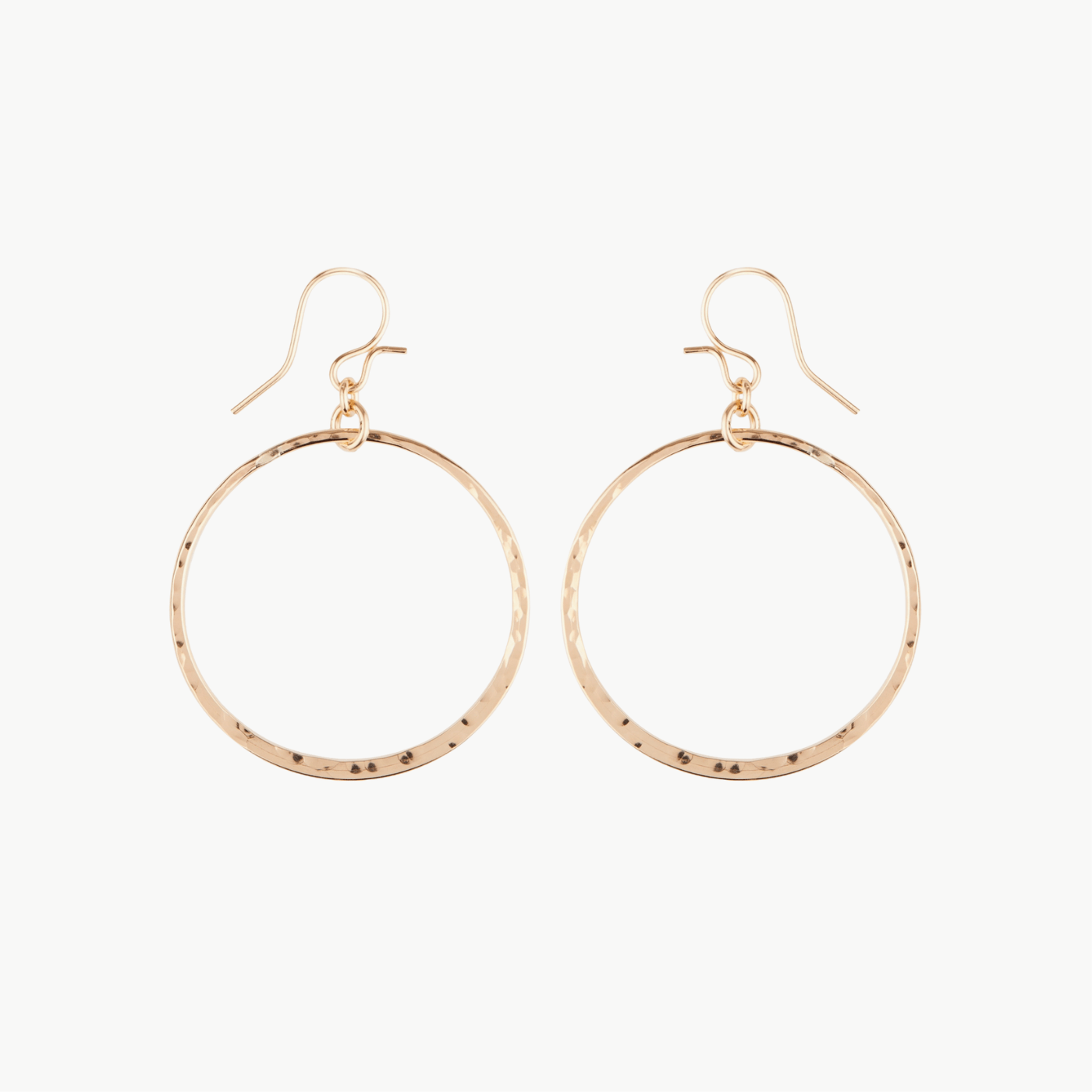 EAR-GF Small Gold Filled Bold Hammered Link Earring