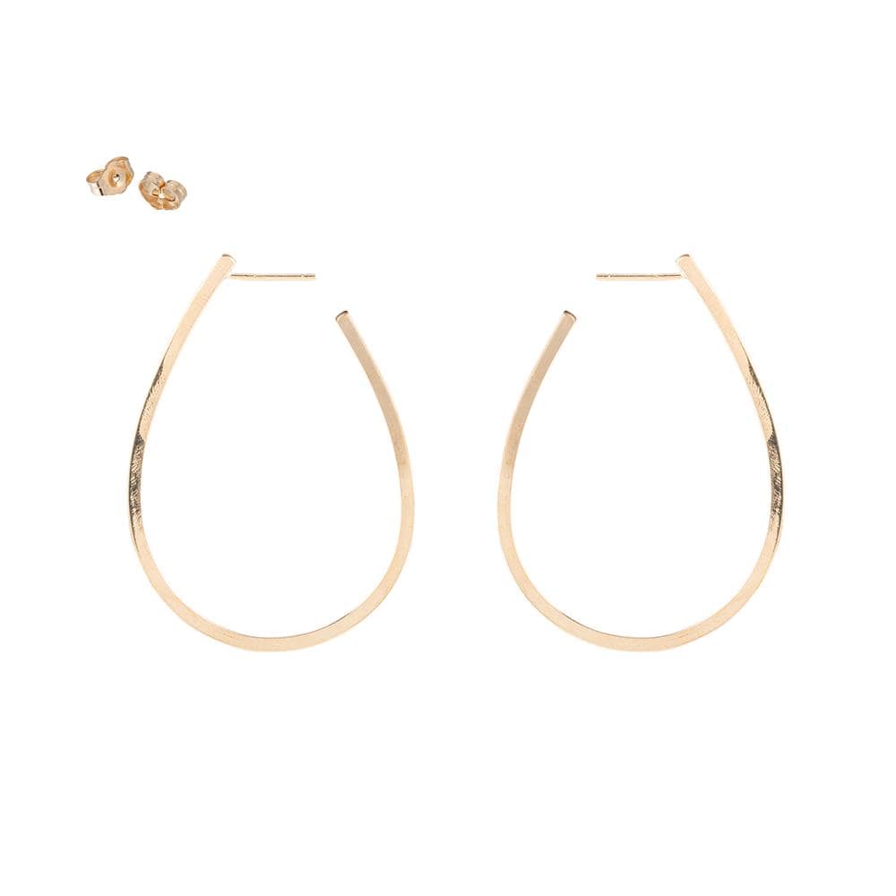 EAR-GF Small Gold Saturn Hoop Earrings
