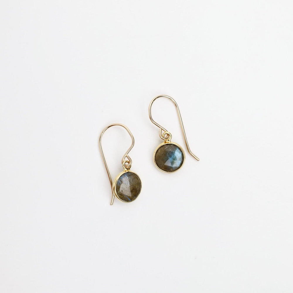 
                  
                    EAR-GF Small Round Bezel Set Labradorite Earrings
                  
                