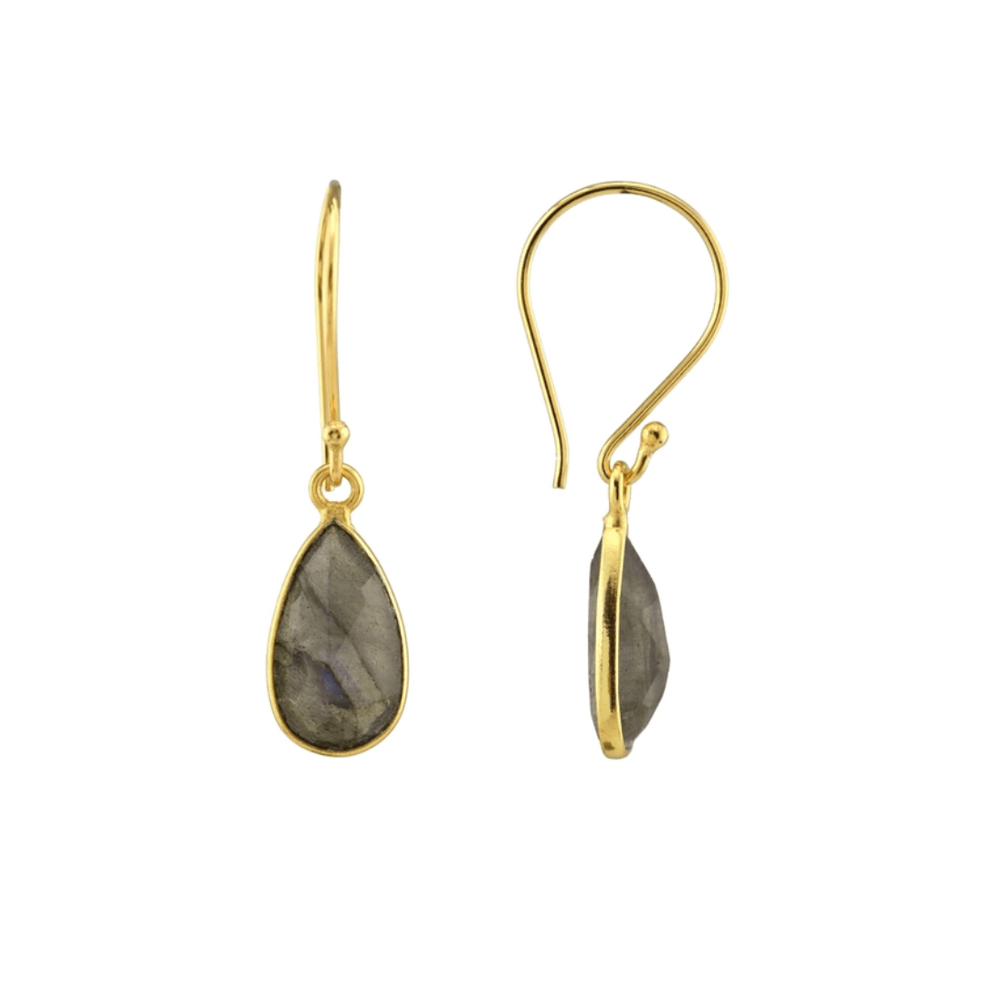 ear-gf Small Teardrop Labradorite Earrings