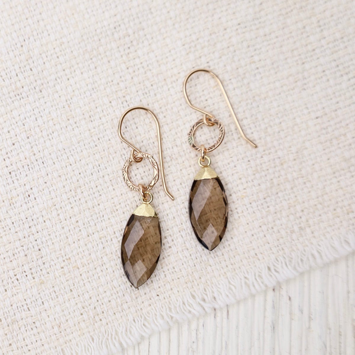 EAR-GF Smokey Topaz Marquise Earrings