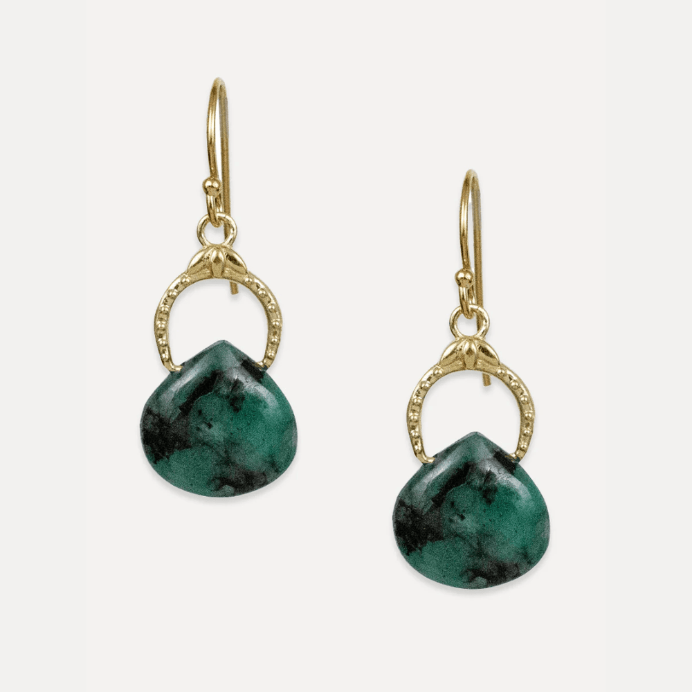 EAR-GF Taza Earrings with Emerald