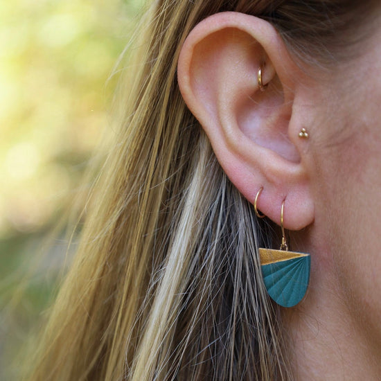 EAR-GF Teal Chiton Earrings