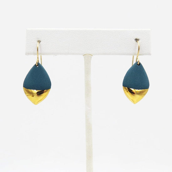 EAR-GF Teal Gold Dipped Marquise Earrings