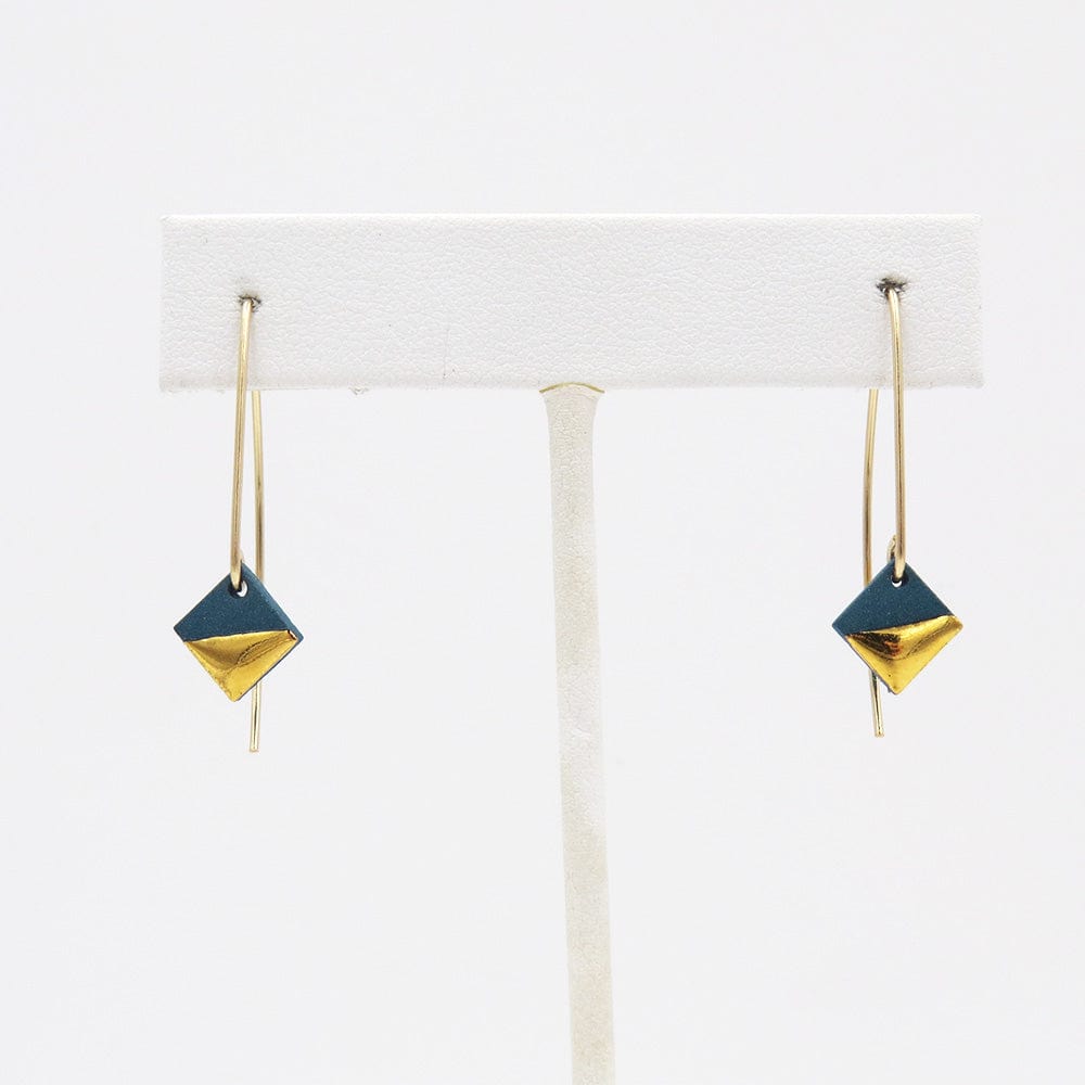 
                  
                    EAR-GF Teal Gold Dipped Square Earrings
                  
                