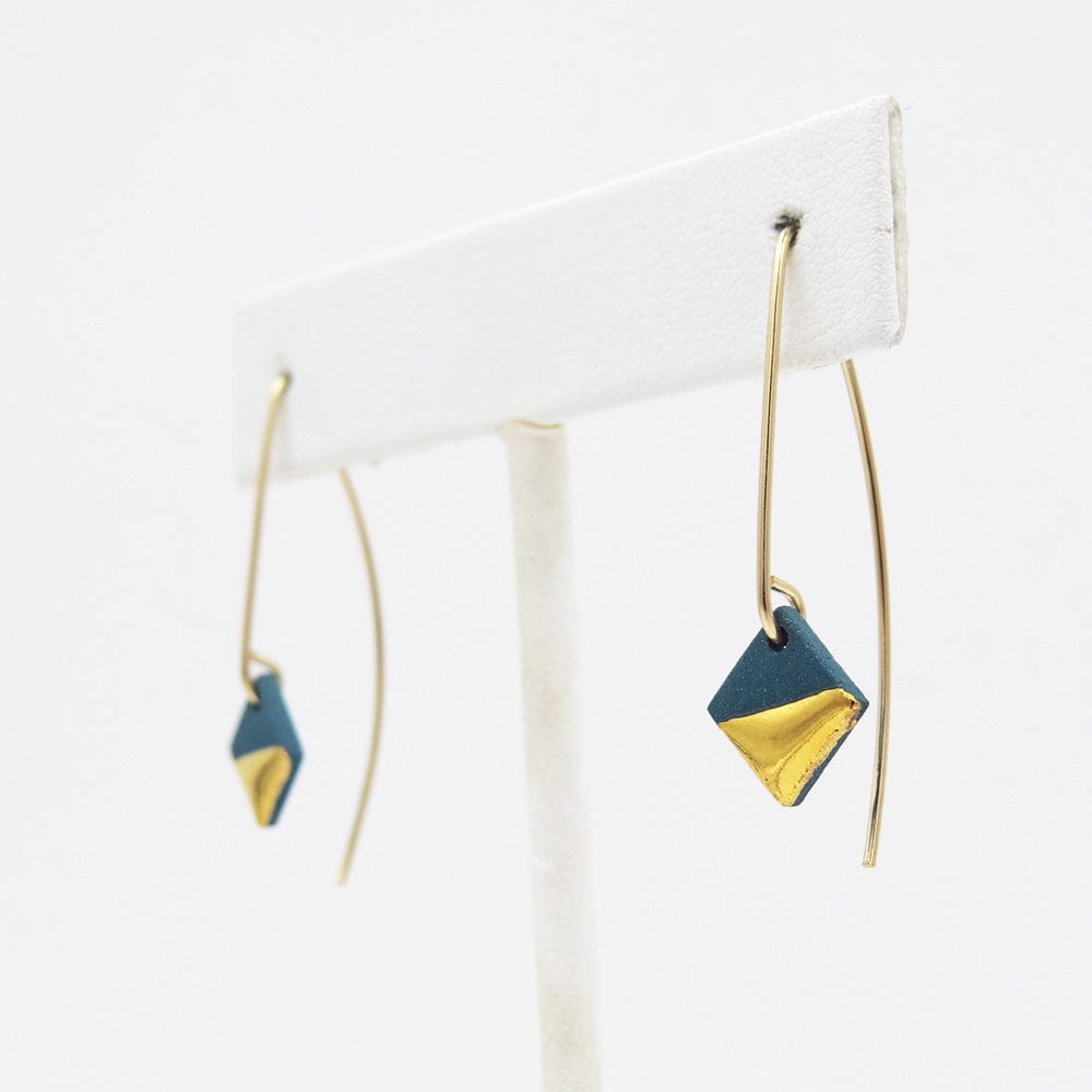 
                  
                    EAR-GF Teal Gold Dipped Square Earrings
                  
                