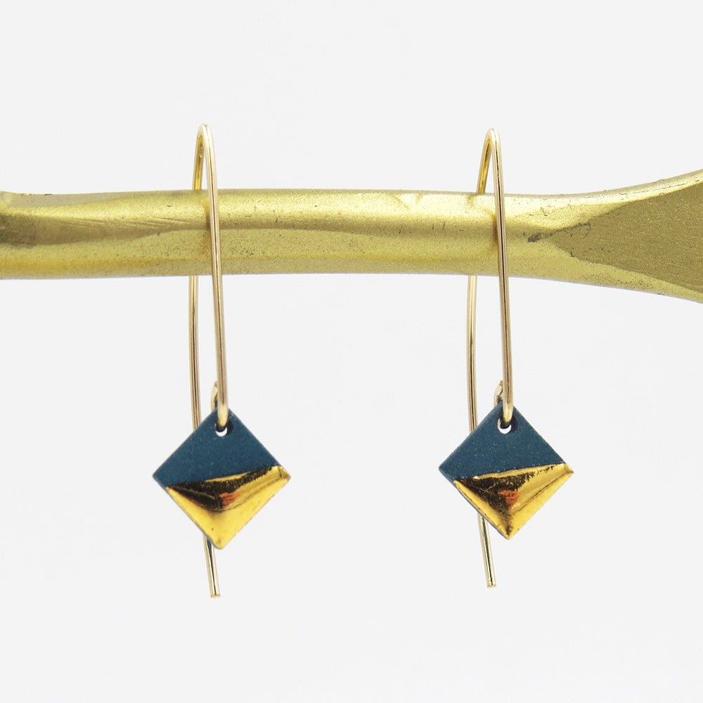 
                  
                    EAR-GF Teal Gold Dipped Square Earrings
                  
                