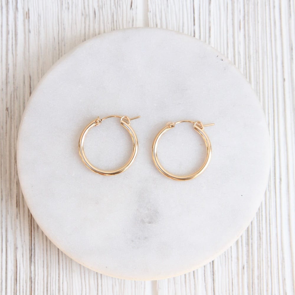 EAR-GF Thick 20mm Gold Filled Tube Hoop