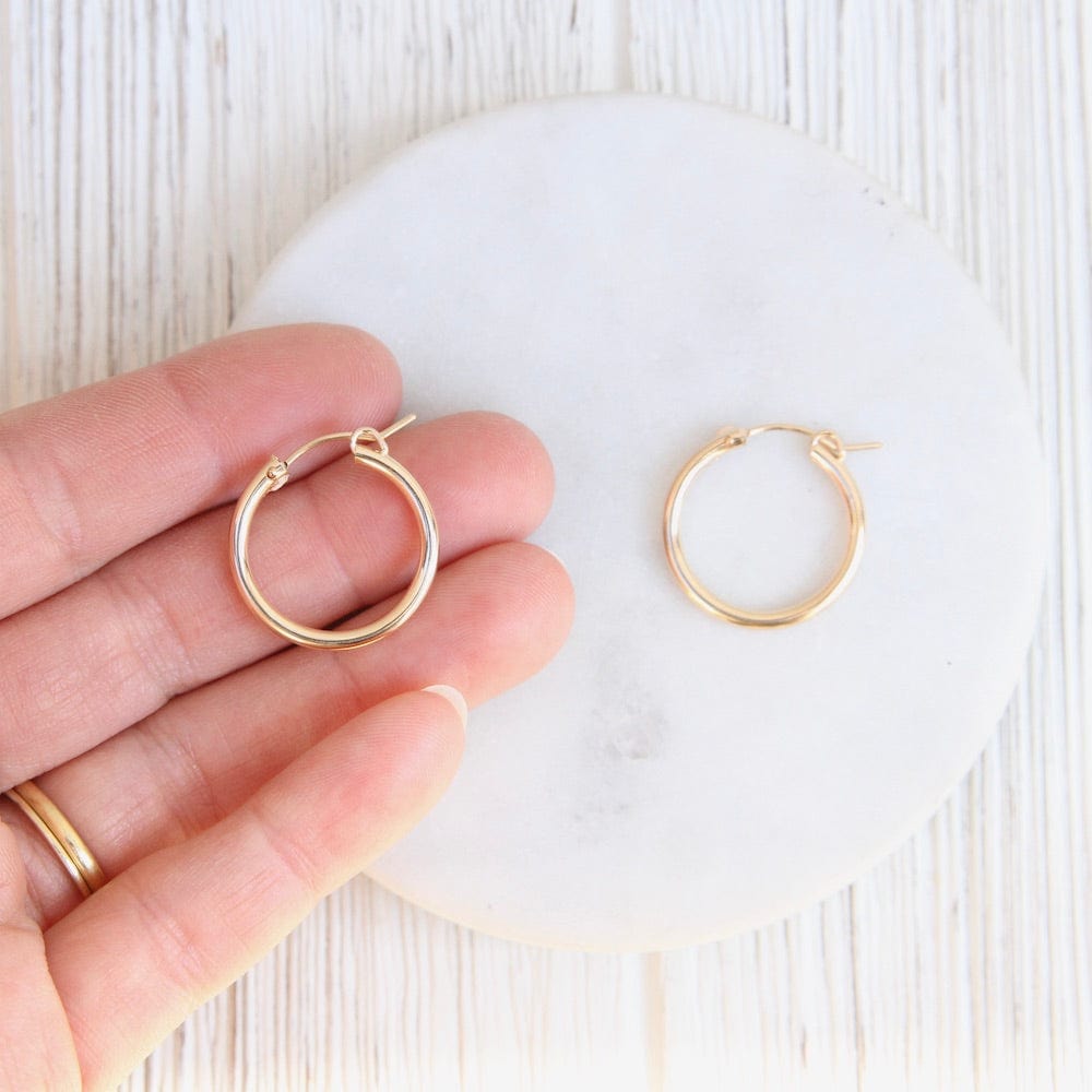 EAR-GF Thick 20mm Gold Filled Tube Hoop