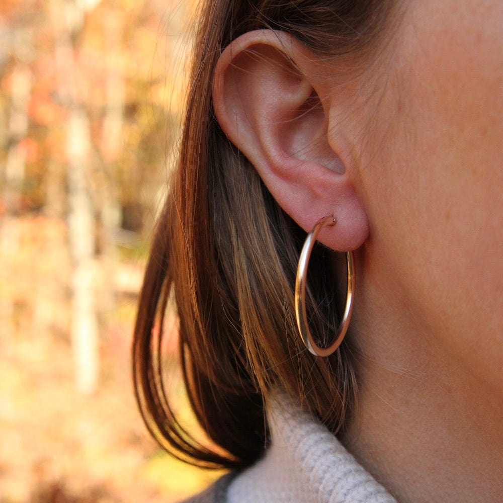 EAR-GF Thick 35mm Gold Filled Tube Hoop