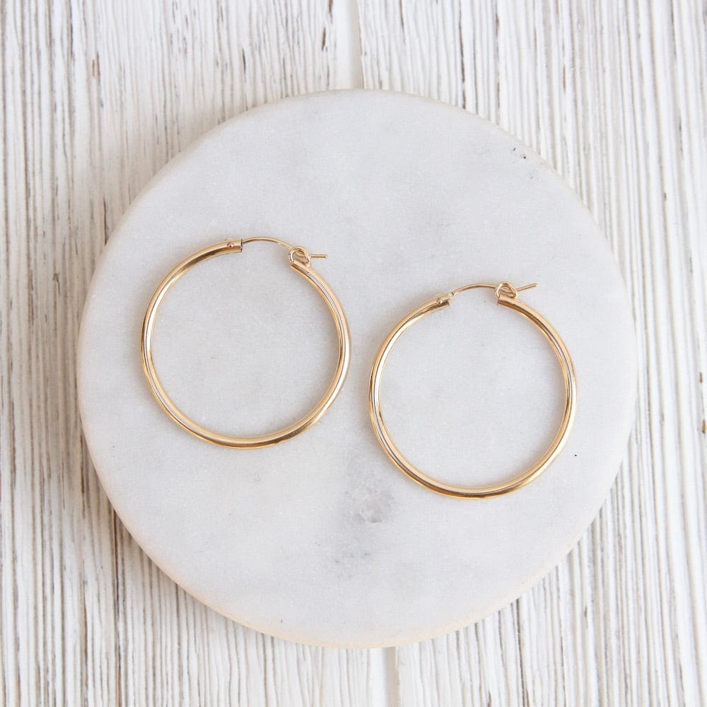 EAR-GF Thick 35mm Gold Filled Tube Hoop