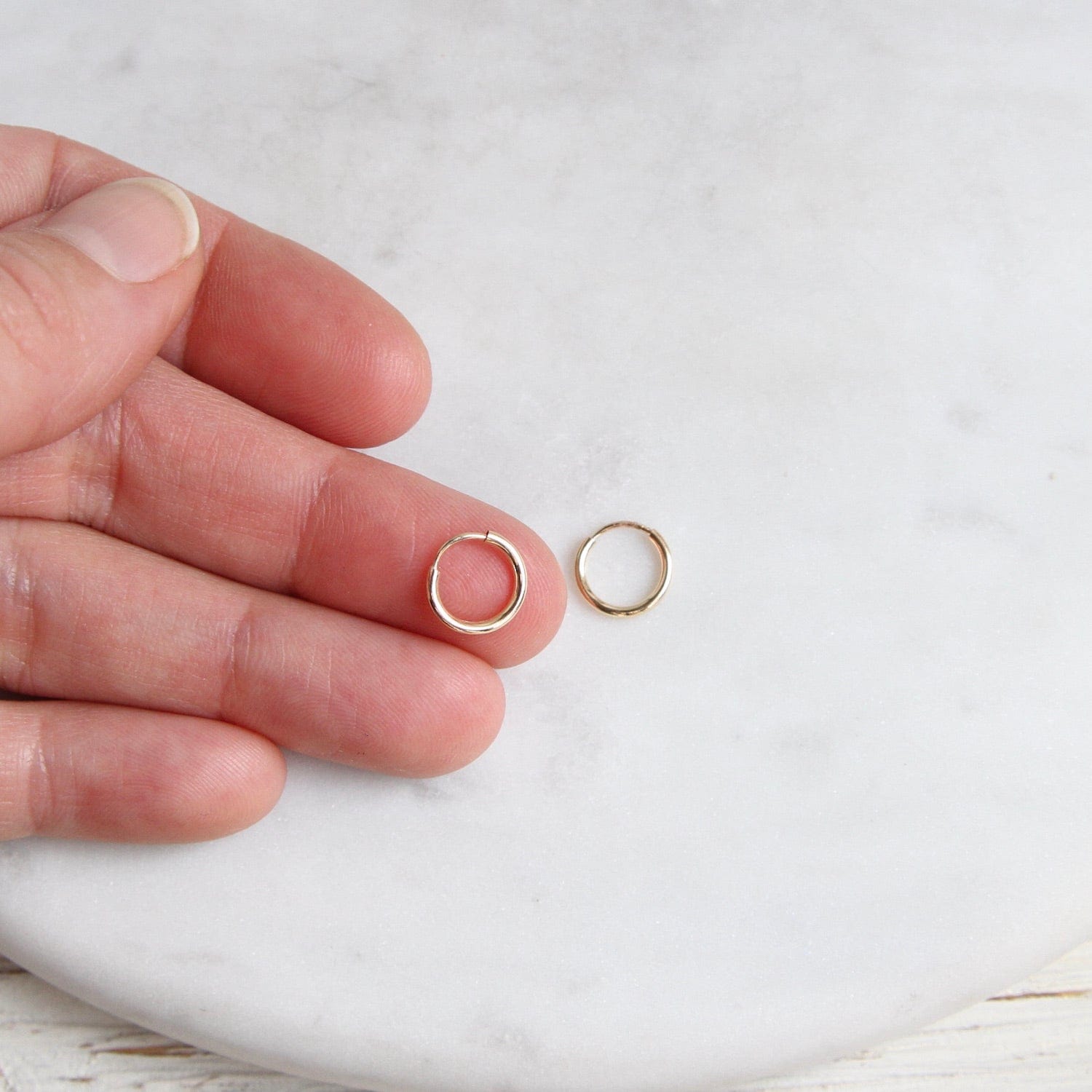 Thin 10mm Gold Filled Infinity Hoop