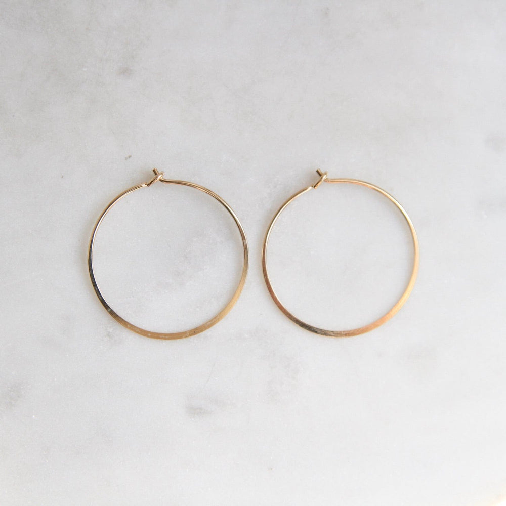 EAR-GF Thin 25mm Gold Filled Flat Wire Hoop