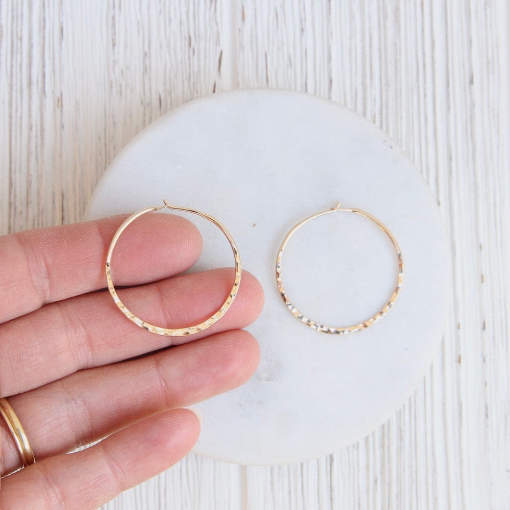 
                  
                    EAR-GF Thin 30mm Gold Filled Hammered Hoop
                  
                