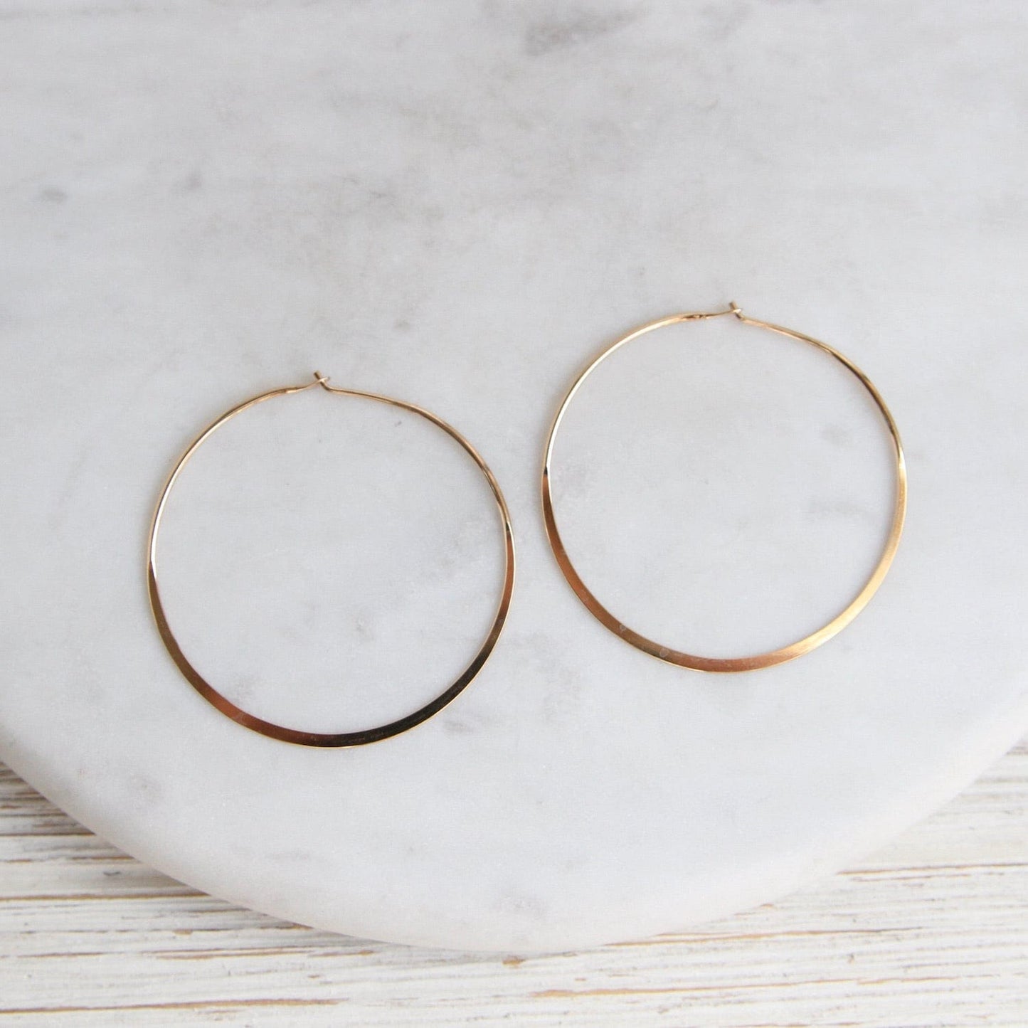 EAR-GF Thin 50mm Gold Filled Flat Wire Hoop