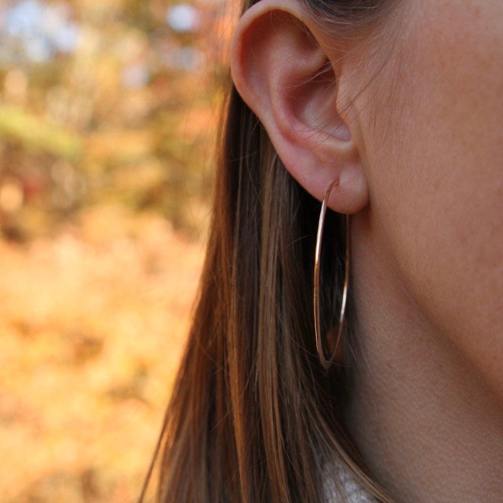 
                  
                    EAR-GF Thin 50mm Gold Filled Hammered Hoop
                  
                