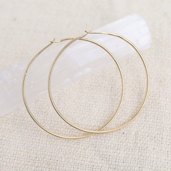 EAR-GF Thin 50mm Round Gold Filled Hoops