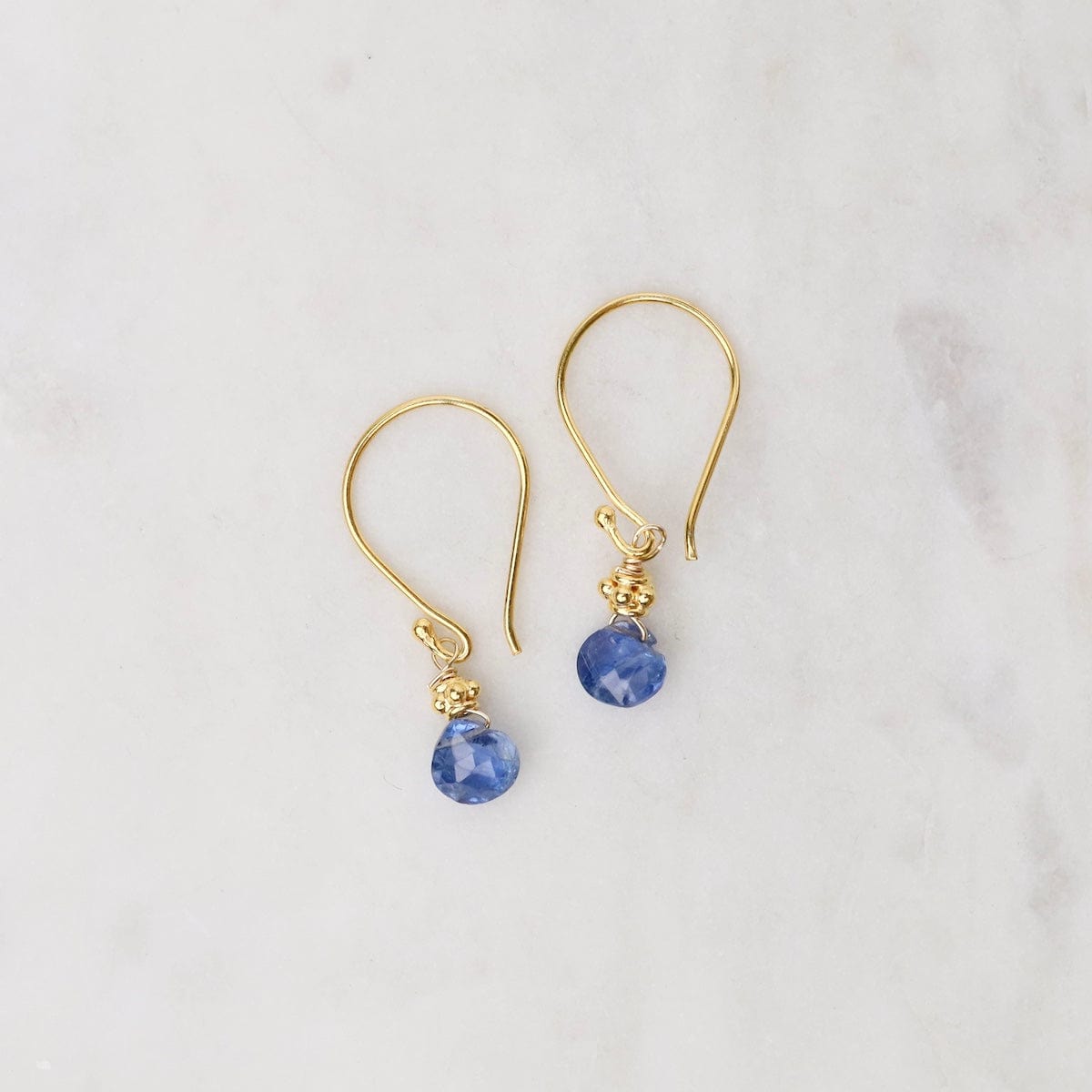 ear-gf Tiny Bright Blue Kyanite Earrings