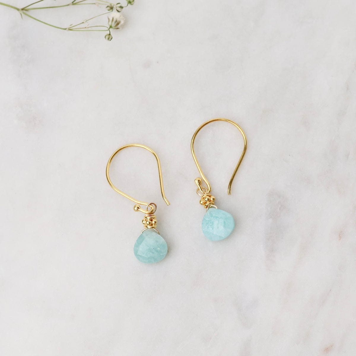 ear-gf Tiny Gold Fill Amazonite Earrings