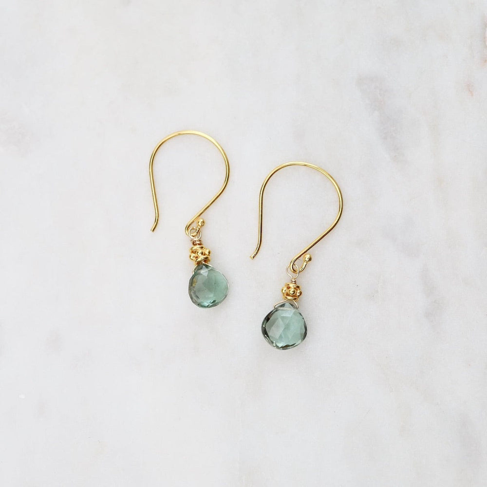 ear-gf Tiny Green Quartz Earrings