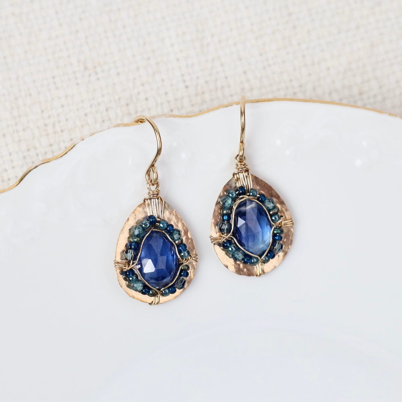 EAR-GF Tiny Kyanite Teardrop Earrings