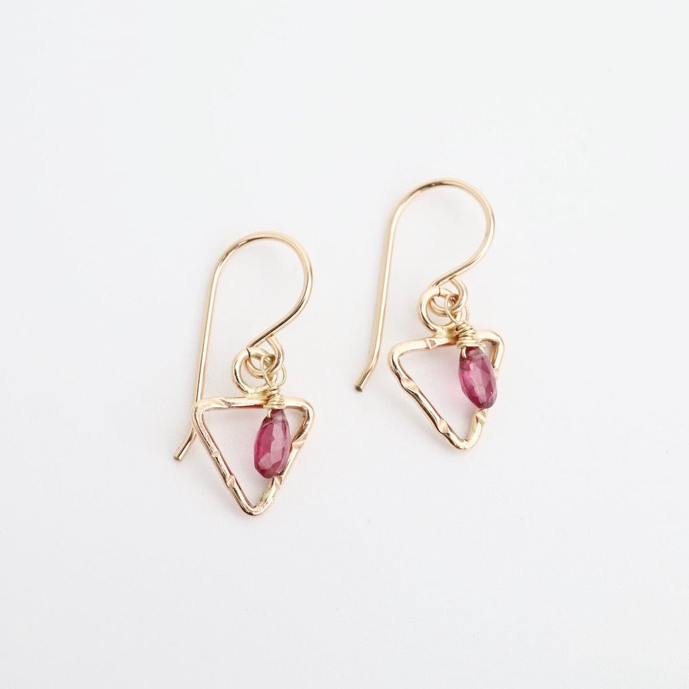 
                      
                        EAR-GF Triangle with Garnet Earring
                      
                    