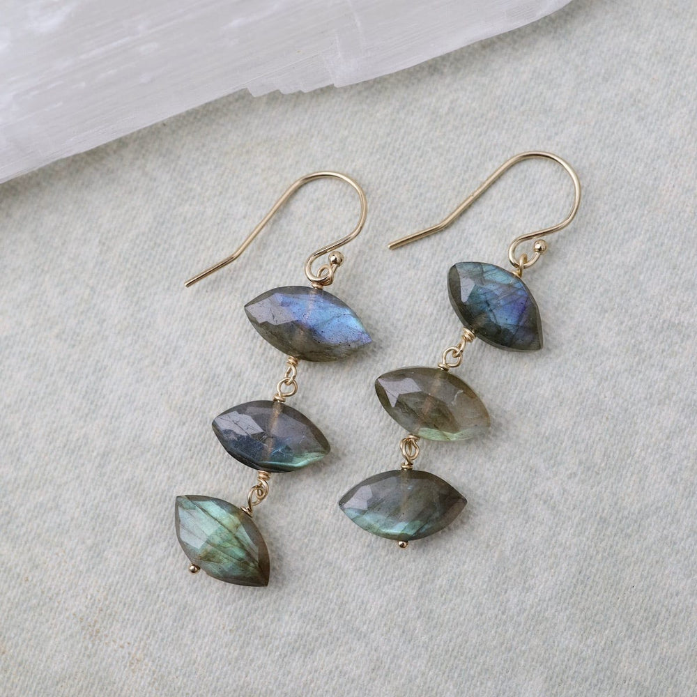 
                  
                    EAR-GF Triple Drop Elongated Faceted Labradorite Stone Earrings
                  
                