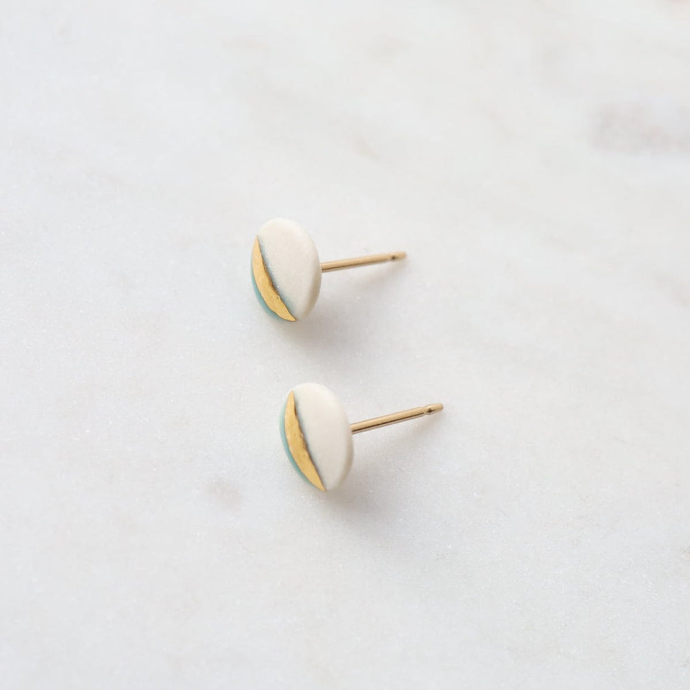 
                  
                    EAR-GF Turquoise Glaze Small Gold Striped Circle Studs
                  
                