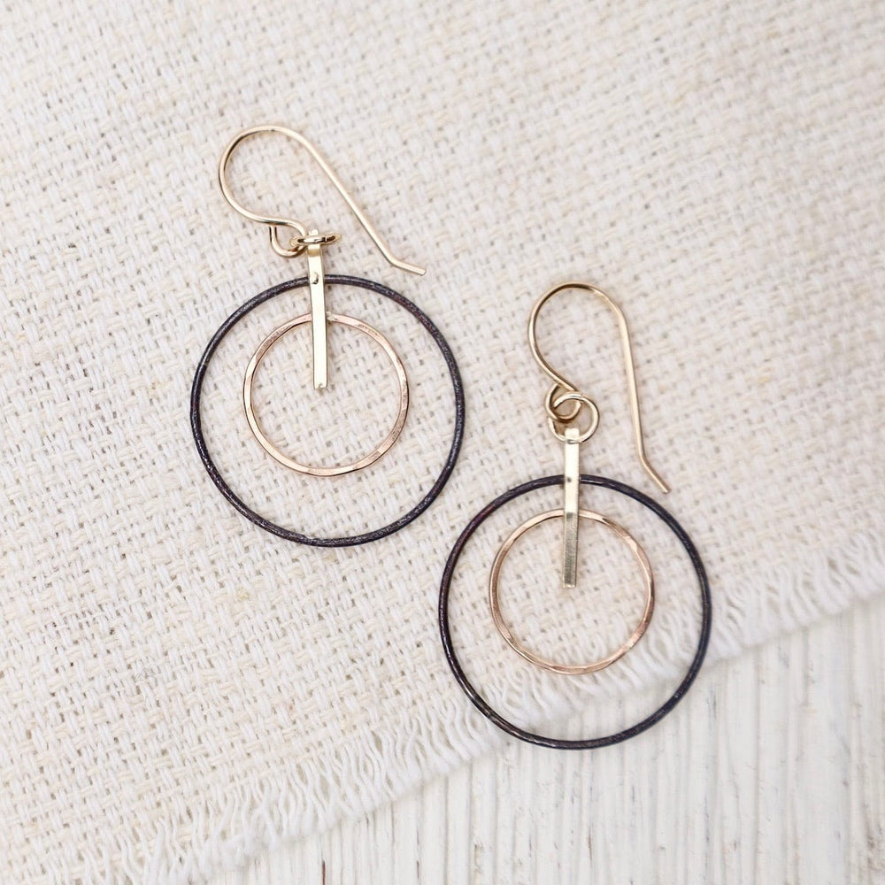 EAR-GF Two Tone Circle Earrings