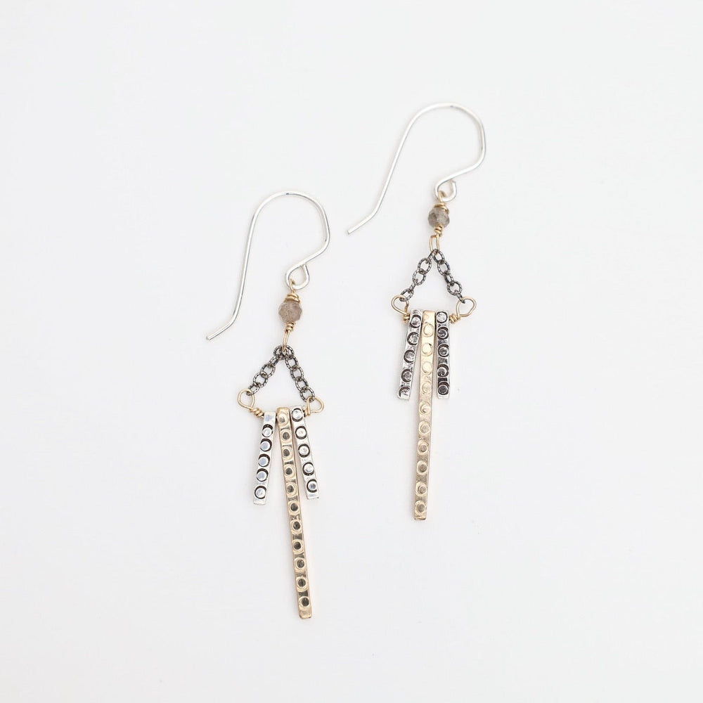 EAR-GF Two Tone Triple Bar Earrings