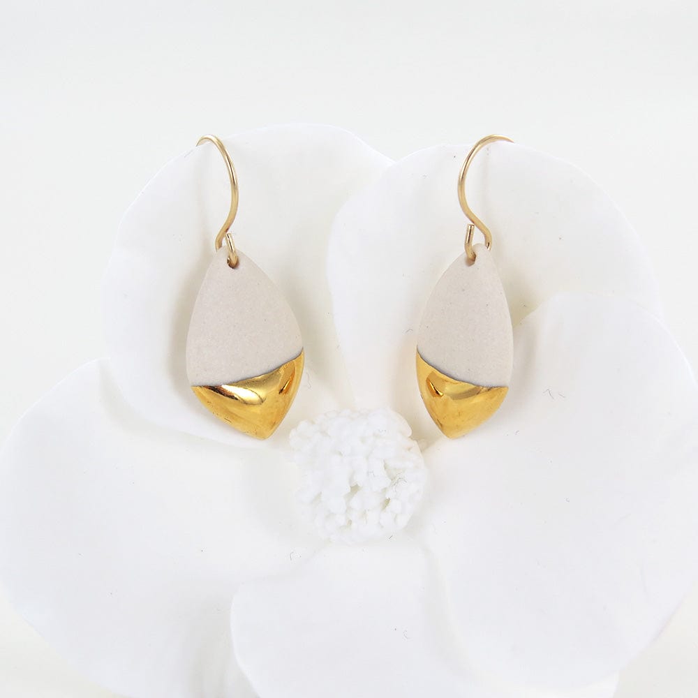 EAR-GF White Gold Dipped Marquise Earrings