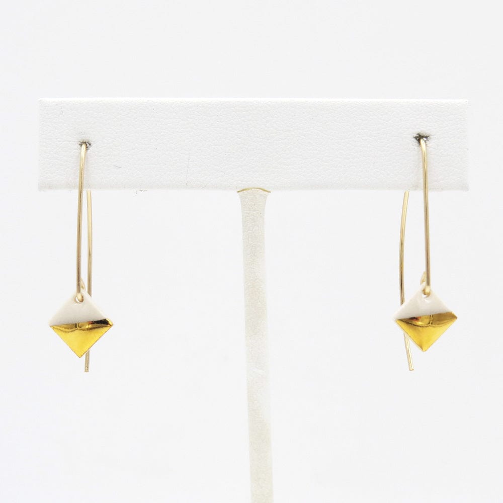 Load image into Gallery viewer, EAR-GF White Gold Dipped Square Earrings

